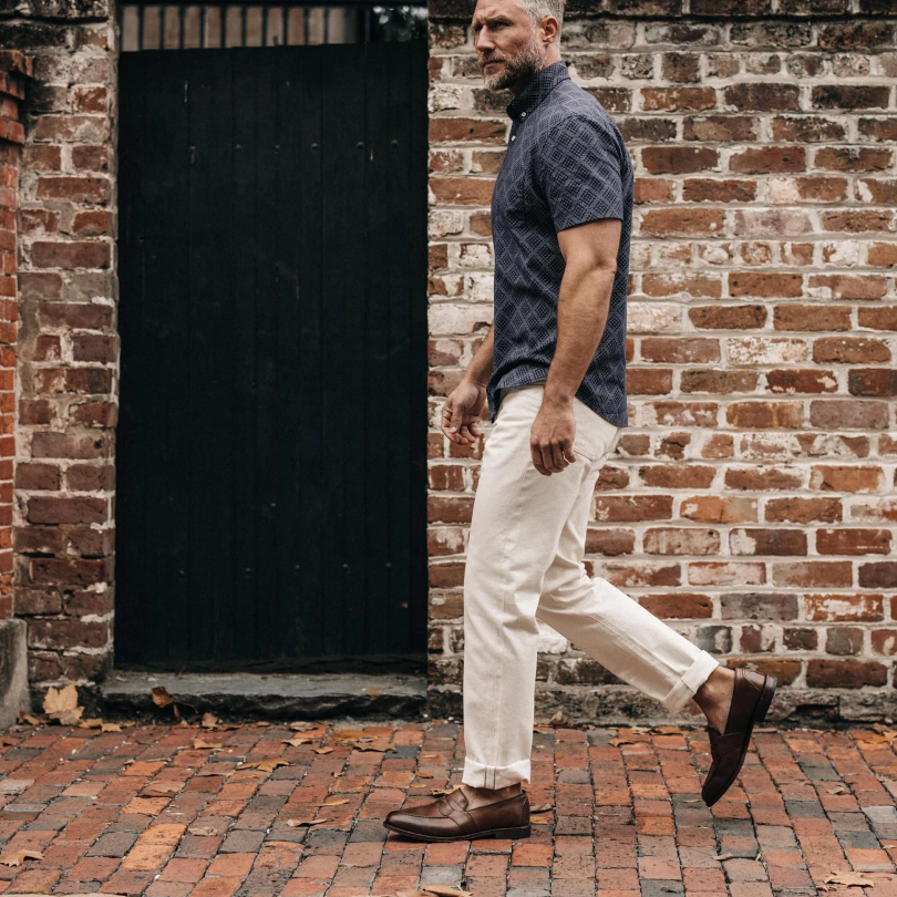 Straight-Leg Khaki Trousers